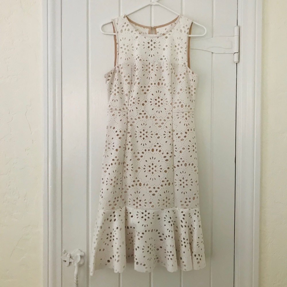 Eliza J sz 8 scuba flounce dress